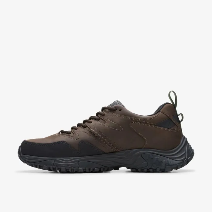 Clarks ATL Walk Go Waterproof Dark Brown Leather Trainers Dark Brown Leather Men Waterproof Shoes And Boots