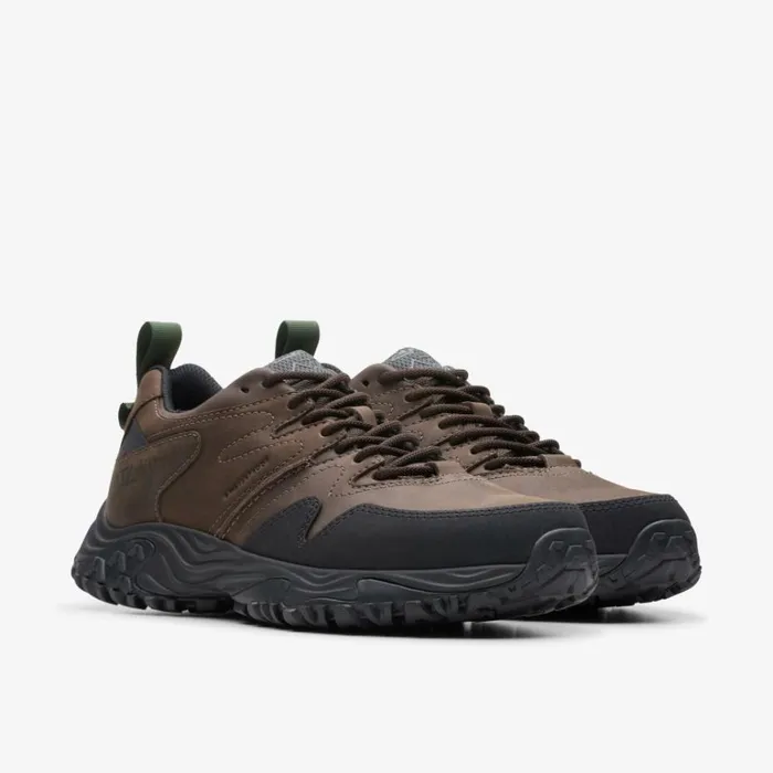 Clarks ATL Walk Go Waterproof Dark Brown Leather Trainers Dark Brown Leather Men Waterproof Shoes And Boots