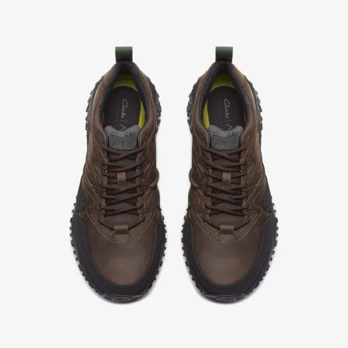 Clarks ATL Walk Go Waterproof Dark Brown Leather Trainers Dark Brown Leather Men Waterproof Shoes And Boots