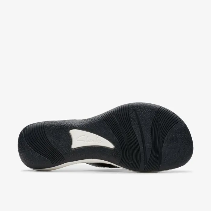 Clarks Brinkley Reyna Black Flip Flop Black Women Flat Sandals