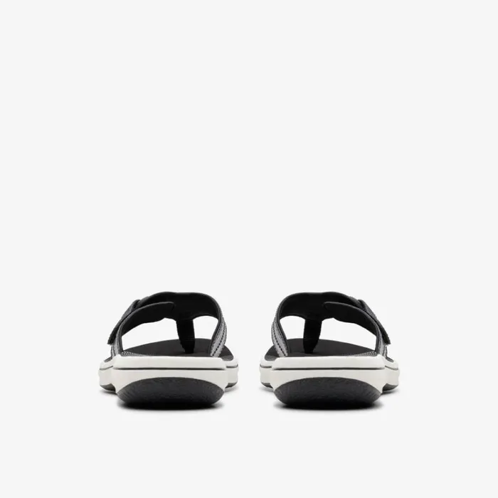 Clarks Brinkley Reyna Black Flip Flop Black Women Flat Sandals