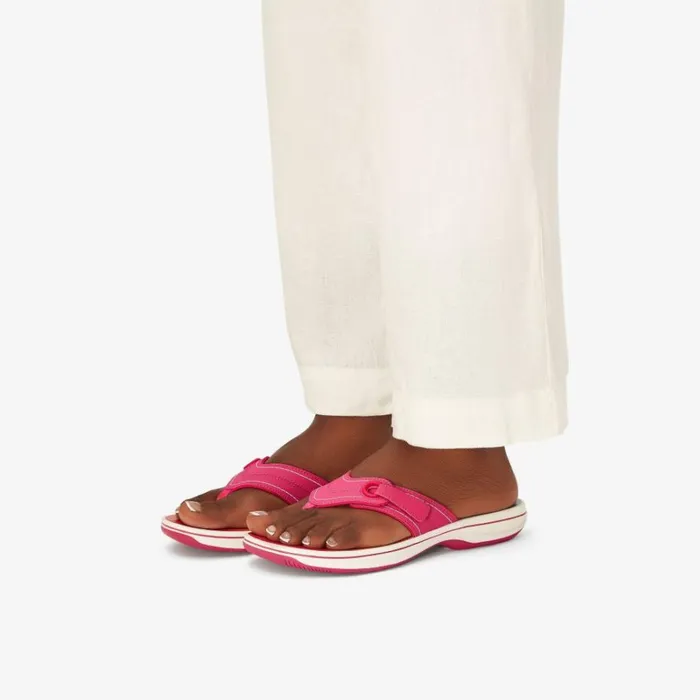 Clarks Brinkley Reyna Bright Pink Ombre Flip Flop Bright Pink Ombre Women Sliders And Flip Flops