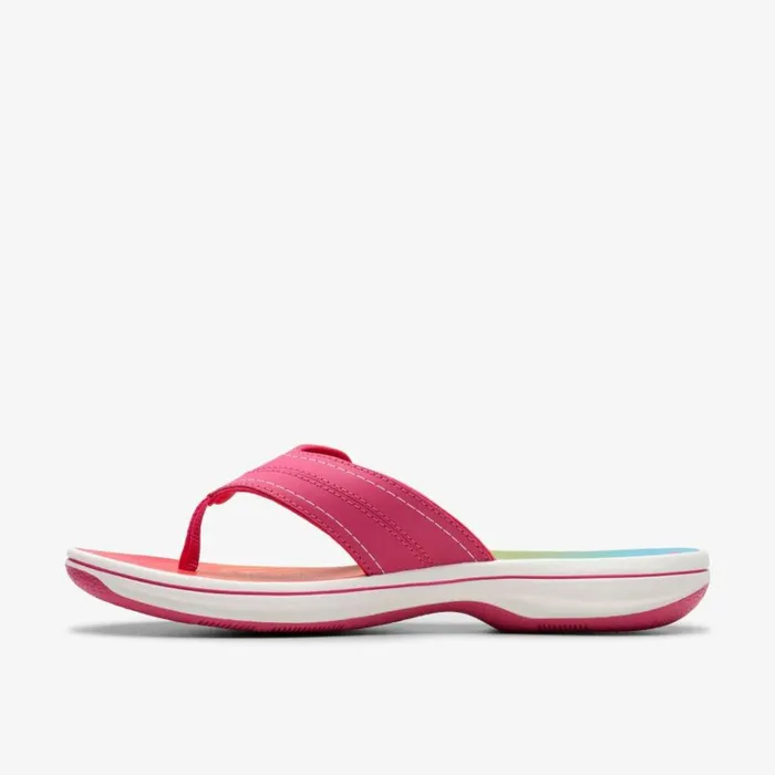 Clarks Brinkley Reyna Bright Pink Ombre Flip Flop Bright Pink Ombre Women Sliders And Flip Flops