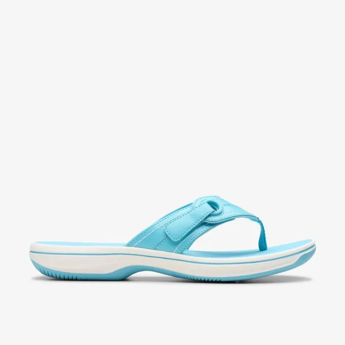 Clarks Brinkley Reyna Sky Blue Flip Flop Sky Blue Women Flat Sandals