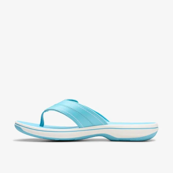 Clarks Brinkley Reyna Sky Blue Flip Flop Sky Blue Women Flat Sandals