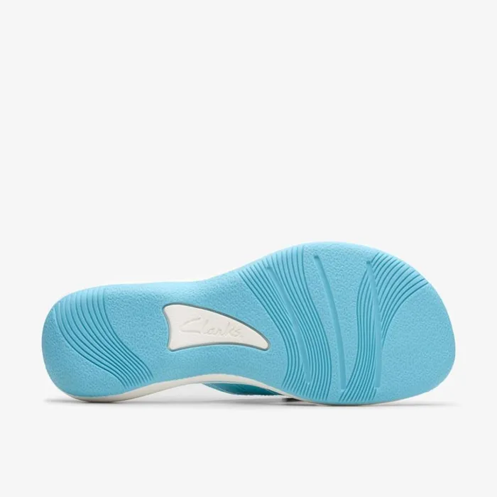 Clarks Brinkley Reyna Sky Blue Flip Flop Sky Blue Women Flat Sandals