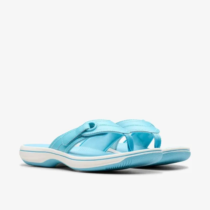 Clarks Brinkley Reyna Sky Blue Flip Flop Sky Blue Women Flat Sandals