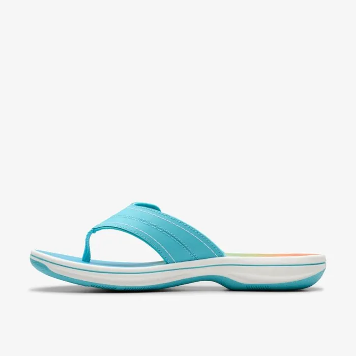 Clarks Brinkley Reyna Turquoise Ombre Flip Flop Turquoise Ombre Women Flat Sandals