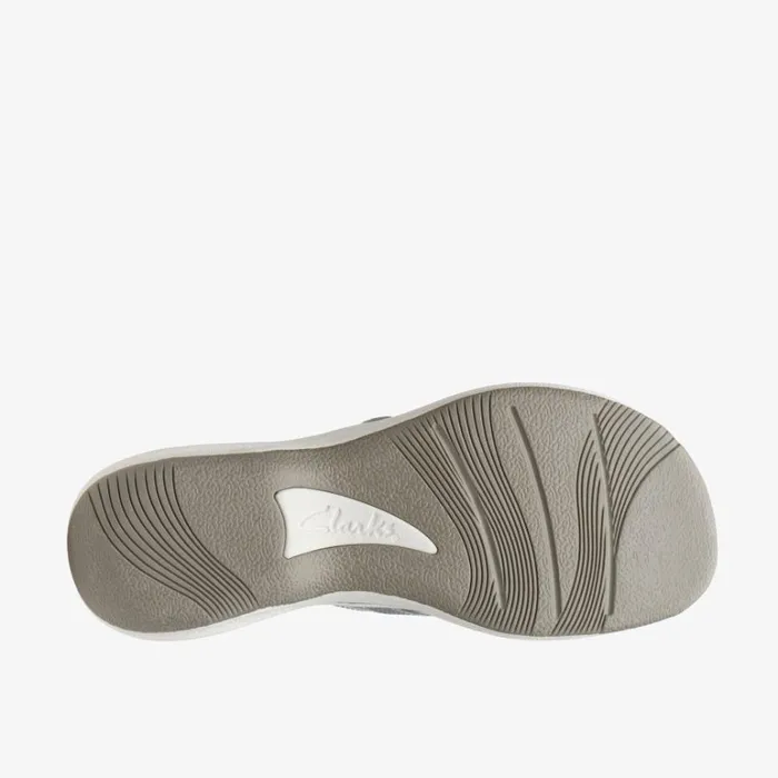 Clarks Brinkley Sea Silver Synthetic Flip Flops Silver Synthetic Women Sliders And Flip Flops