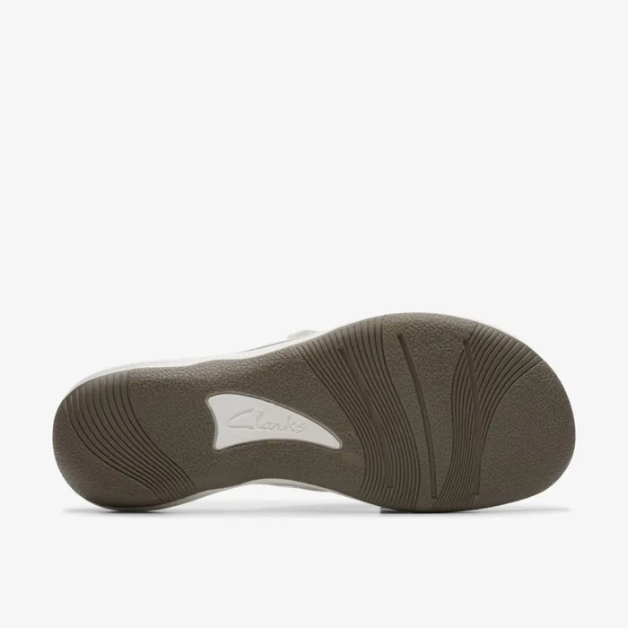 Clarks Brinkley Sea White Synthetic Flip Flops White Synthetic Women Sliders And Flip Flops