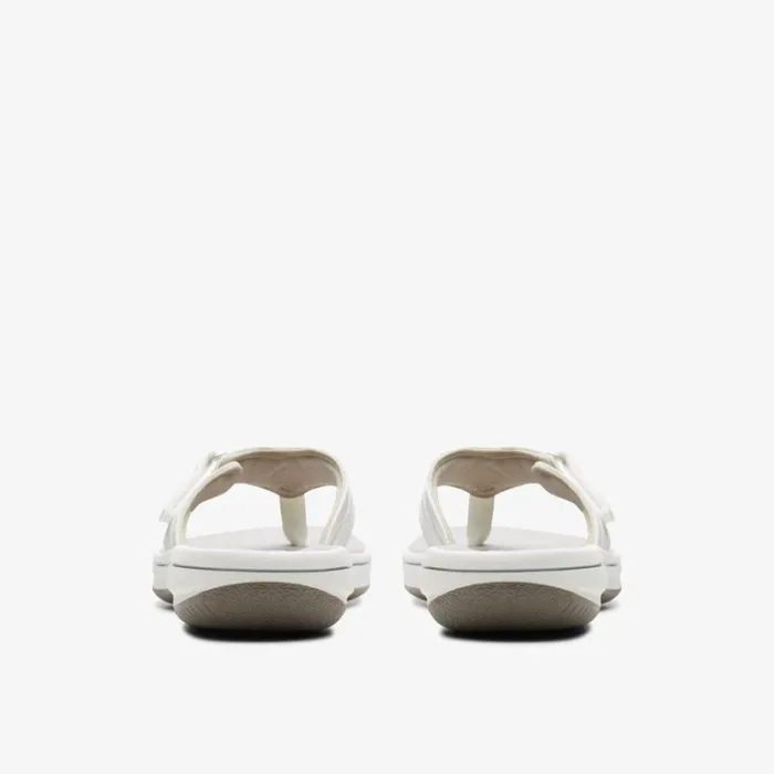 Clarks Brinkley Sea White Synthetic Flip Flops White Synthetic Women Sliders And Flip Flops