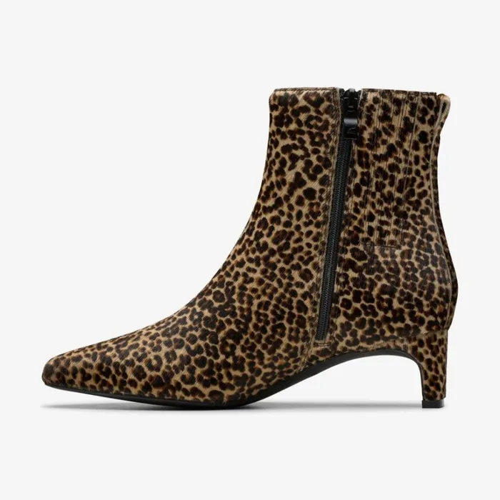 Clarks Edina Up Leopard Print Ankle Boots Leopard Print Women Ankle Boots