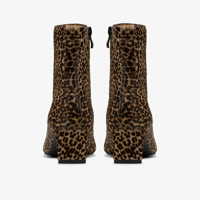 Clarks Edina Up Leopard Print Ankle Boots Leopard Print Women Ankle Boots