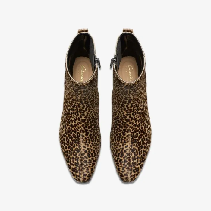 Clarks Edina Up Leopard Print Ankle Boots Leopard Print Women Ankle Boots