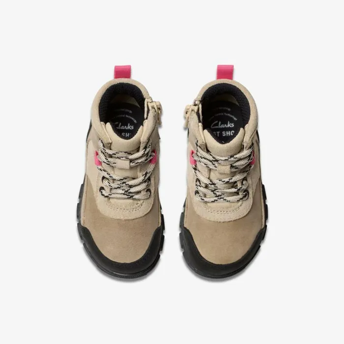 Clarks Evyn Hike Toddler Off White Ankle Boots Off White Kids Toddler Shoes