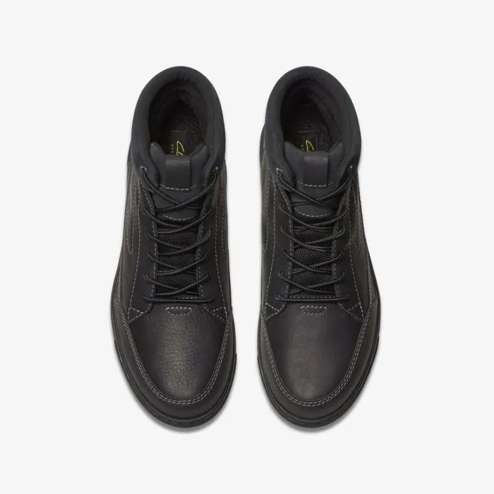 Clarks Mapstone Hi GORETEX Black Warmlined Leather Ankle Boots Black Warmlined Leather Men High Grip Shoes And Boots