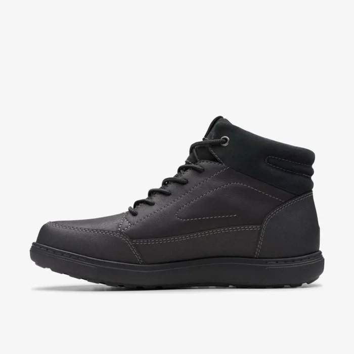 Clarks Mapstone Hi GORETEX Black Warmlined Leather Ankle Boots Black Warmlined Leather Men High Grip Shoes And Boots