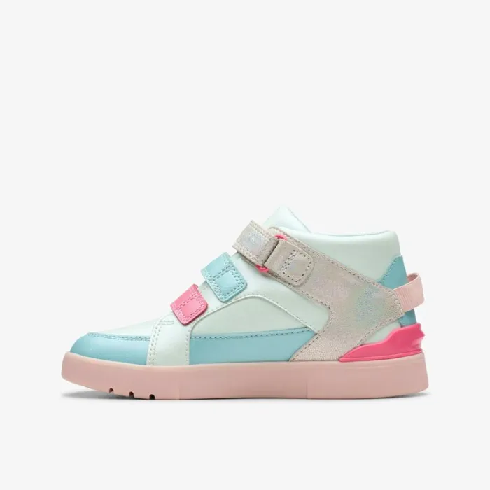 Clarks Oslo Play Kid Light Blue Multicolour Ankle Boots Light Blue Multicolour Kids Trainers
