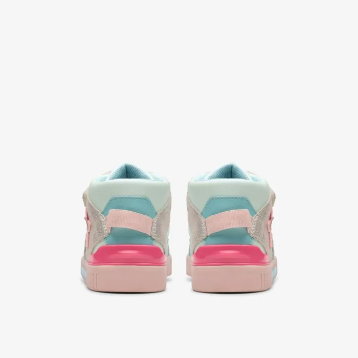 Clarks Oslo Play Kid Light Blue Multicolour Ankle Boots Light Blue Multicolour Kids Trainers