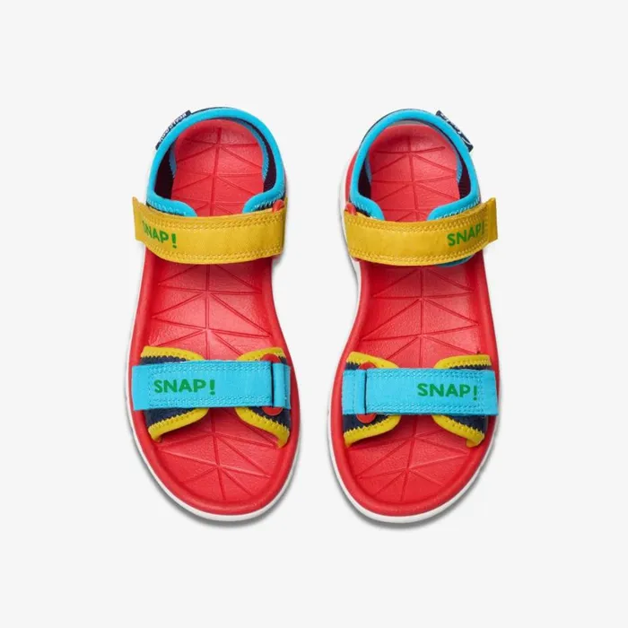 Clarks Roald Dahl Surfing Ace Kid Navy Print Flat Sandals Navy Print Kids Sandals