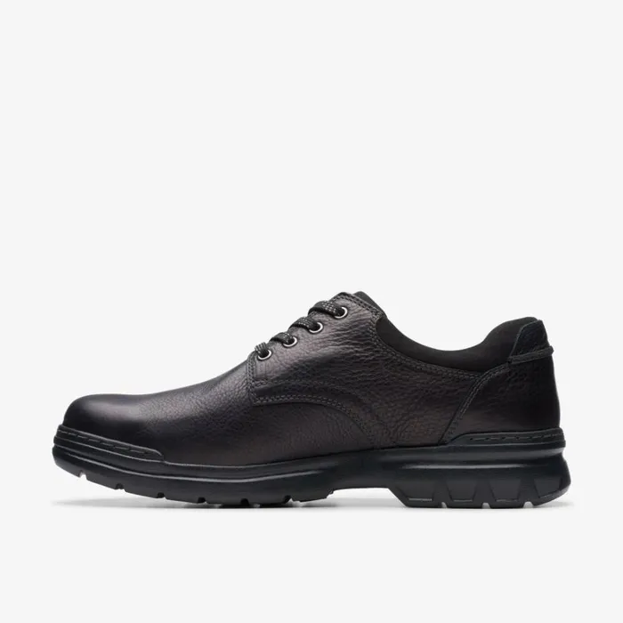 Clarks Rockie Walk GORETEX Black Leather Derby Shoes Black Leather Men Waterproof Shoes And Boots
