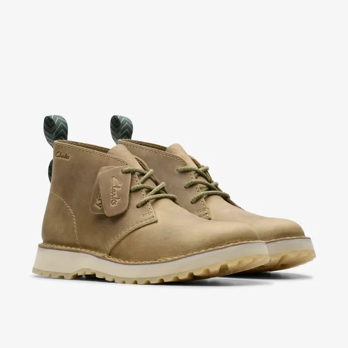 Clarks Solsbury Desert Boot Dark Sand Leather Desert Boot Dark Sand Leather Men Brown Boots