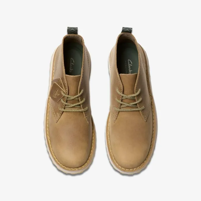 Clarks Solsbury Desert Boot Dark Sand Leather Desert Boot Dark Sand Leather Men Brown Boots