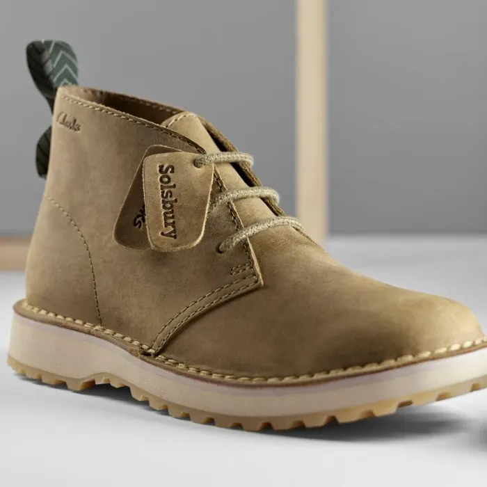 Clarks Solsbury Desert Boot Dark Sand Leather Desert Boot Dark Sand Leather Men Brown Boots