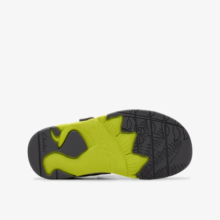 Clarks Spiney Tail Kid Grey Flat Sandals Grey Kids Sandals