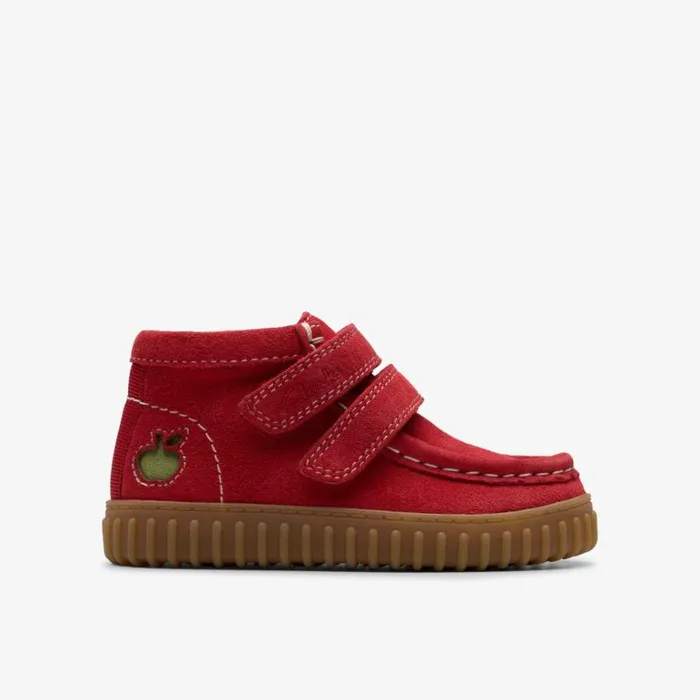 Clarks Tor Hill Toddler Red Ankle Boots Red Kids Toddler Shoes