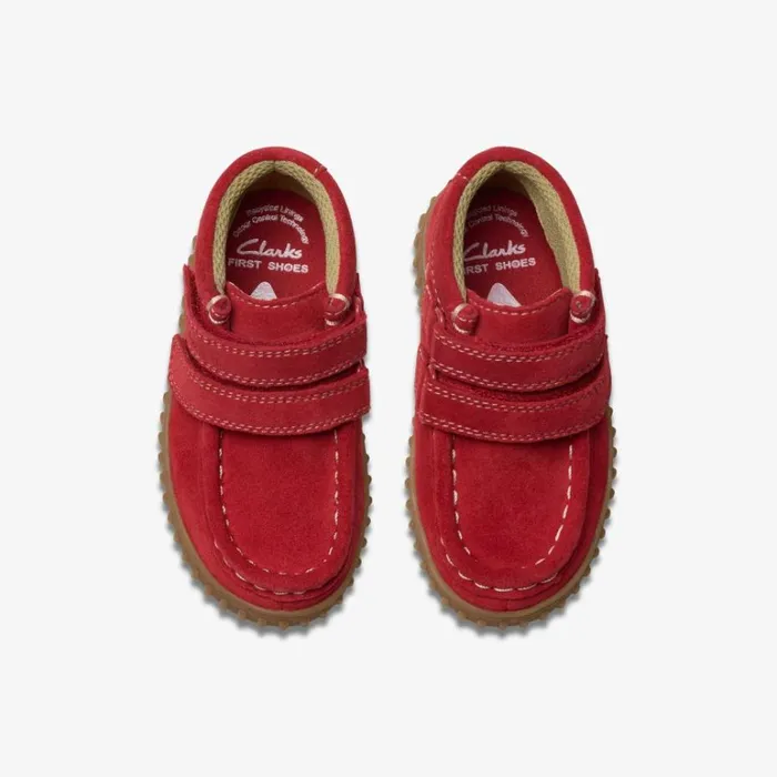 Clarks Tor Hill Toddler Red Ankle Boots Red Kids Toddler Shoes
