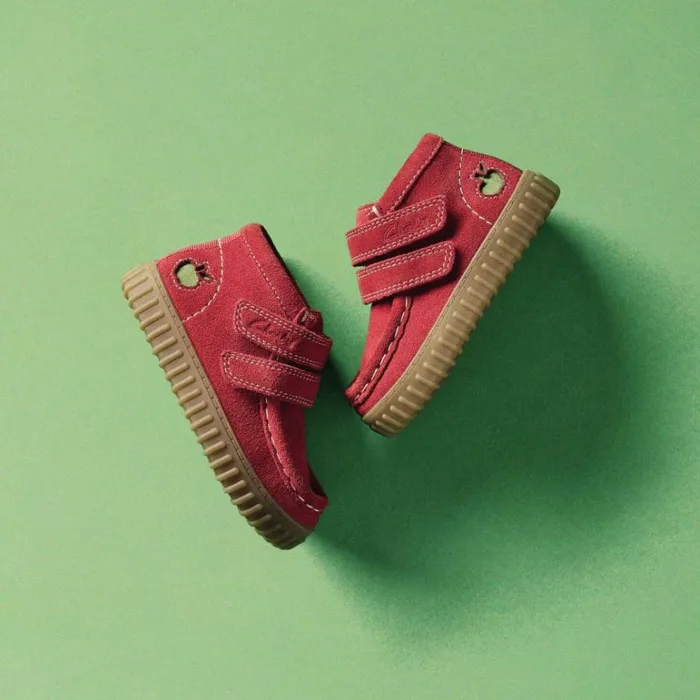 Clarks Tor Hill Toddler Red Ankle Boots Red Kids Toddler Shoes