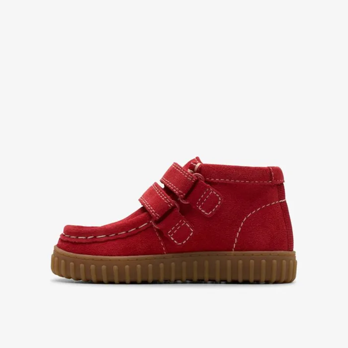 Clarks Tor Hill Toddler Red Ankle Boots Red Kids Toddler Shoes