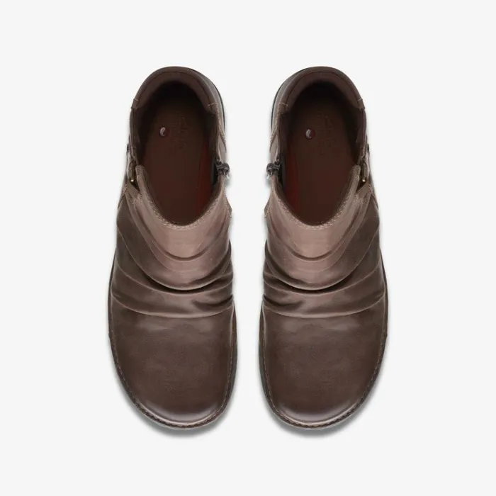 Clarks Un Loop Top Dark Brown Ankle Boots Dark Brown Women Ankle Boots