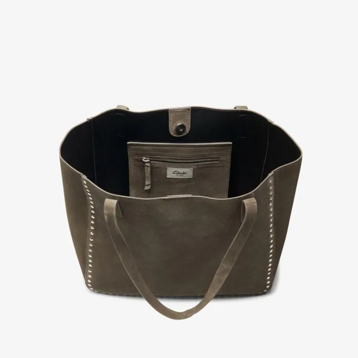Clarks Utility Tote Dark Grey Suede Tote Bag Dark Grey Suede Women Women039s Bags