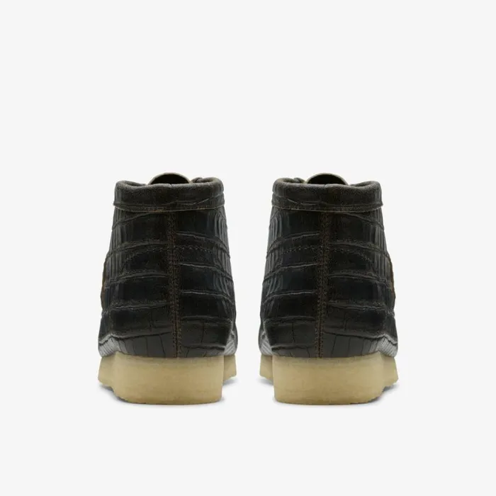 Clarks Wallabee Boot Black Crocodile Distress Wallabee Black Crocodile Distress Men Wallabees