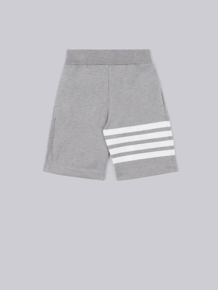 Classic Cotton Loopback Jersey Engineered 4bar Sweat Shorts Medium Grey BoysGirls Thom Browne Trousers And Shorts Classic Cotton Loopback Jersey Engineered 4bar Sweat Shorts Medium Grey BoysGirls Thom Browne Trousers And Shorts