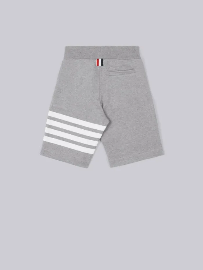 Classic Cotton Loopback Jersey Engineered 4bar Sweat Shorts Medium Grey BoysGirls Thom Browne Trousers And Shorts Classic Cotton Loopback Jersey Engineered 4bar Sweat Shorts Medium Grey BoysGirls Thom Browne Trousers And Shorts