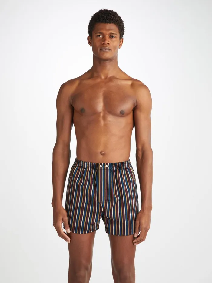 Classic Fit Boxer Shorts Men Derek Rose Classic Fit Boxers Wellington 57 Cotton Navy Classic Fit Boxer Shorts Men Derek Rose Classic Fit Boxers Wellington 57 Cotton Navy