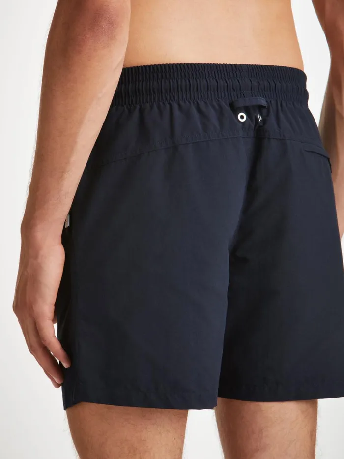 Classic Fit Swim Shorts Men Derek Rose Swim Shorts Aruba Navy