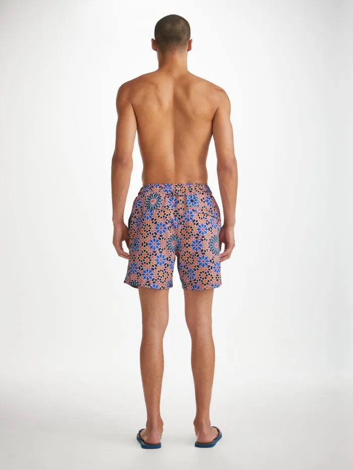 Classic Fit Swim Shorts Men Derek Rose Swim Shorts Tropez 15 Multi