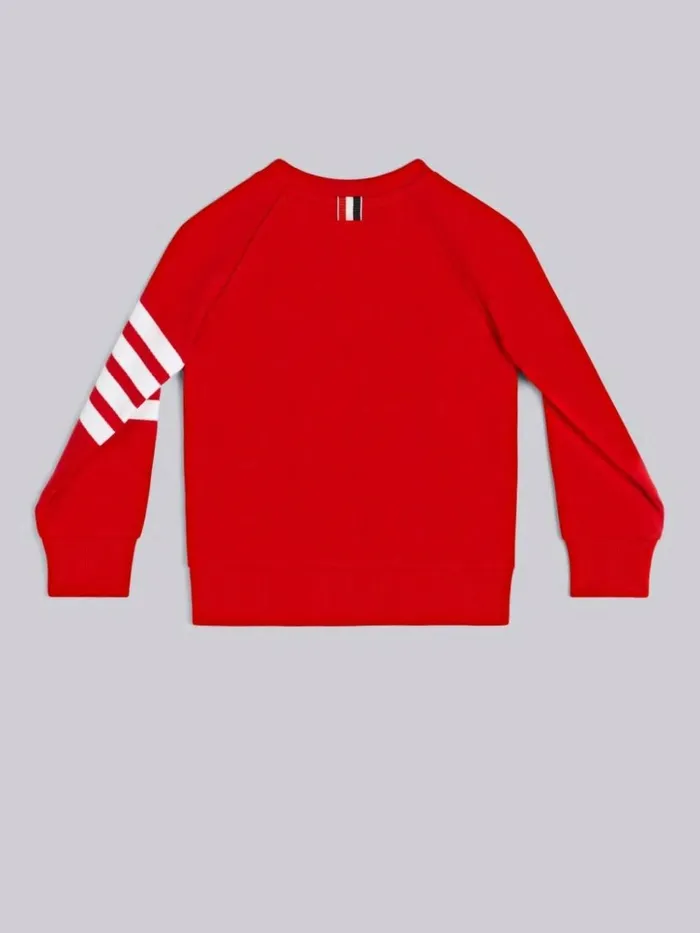 Classic Loopback Enginee 4bar Sweatshirt Red GirlsBoys Thom Browne Sweats And Tshirt