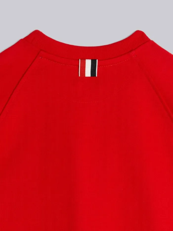 Classic Loopback Enginee 4bar Sweatshirt Red GirlsBoys Thom Browne Sweats And Tshirt