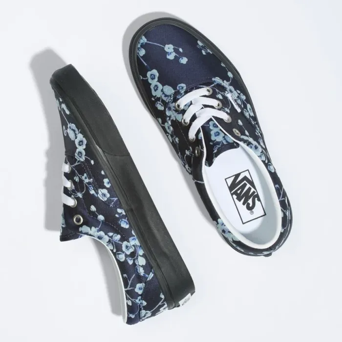 Classics Shoes Florals Era BlueBlack Vans Women Classics Shoes Florals Era BlueBlack Vans Women