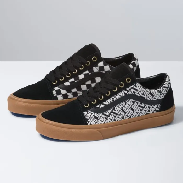 Classics Shoes Jacquard Old Skool BlackTurtledove 8211 Vans Men