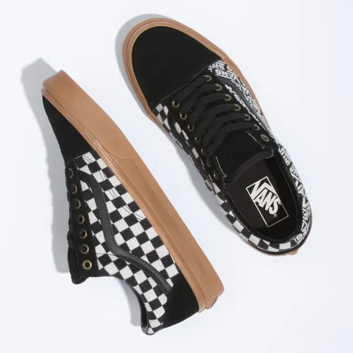 Classics Shoes Jacquard Old Skool BlackTurtledove 8211 Vans Men Classics Shoes Jacquard Old Skool BlackTurtledove 8211 Vans Men