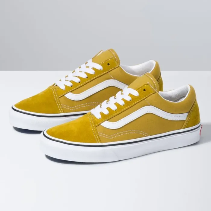 Classics Shoes Old Skool Olive OilTrue White Vans MenWomen