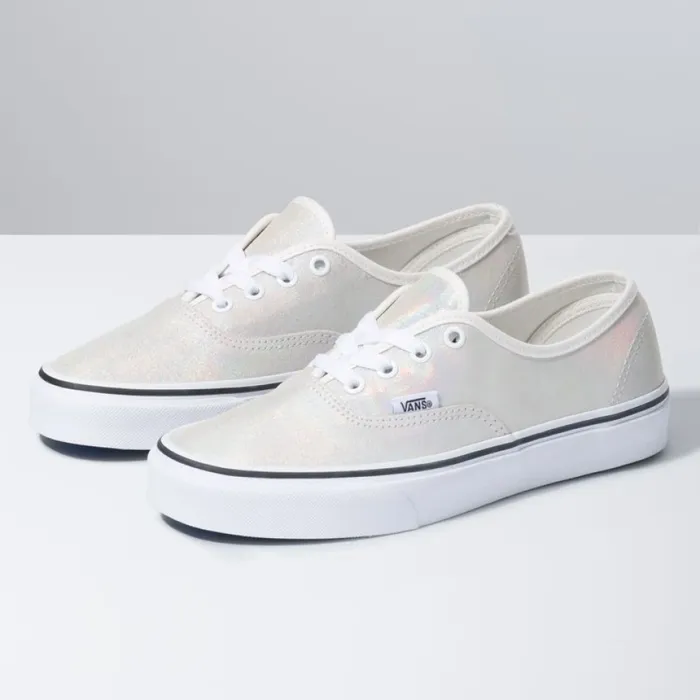 Classics Shoes Vans MenWomen Prism Suede Authentic MetallicBlanc De Blanc