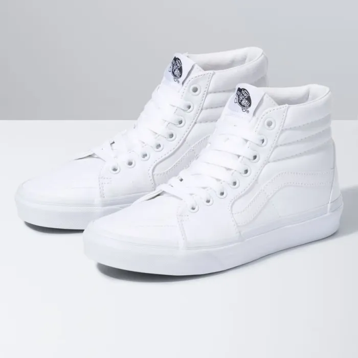 Classics Shoes Vans Women Canvas Sk8Hi True White