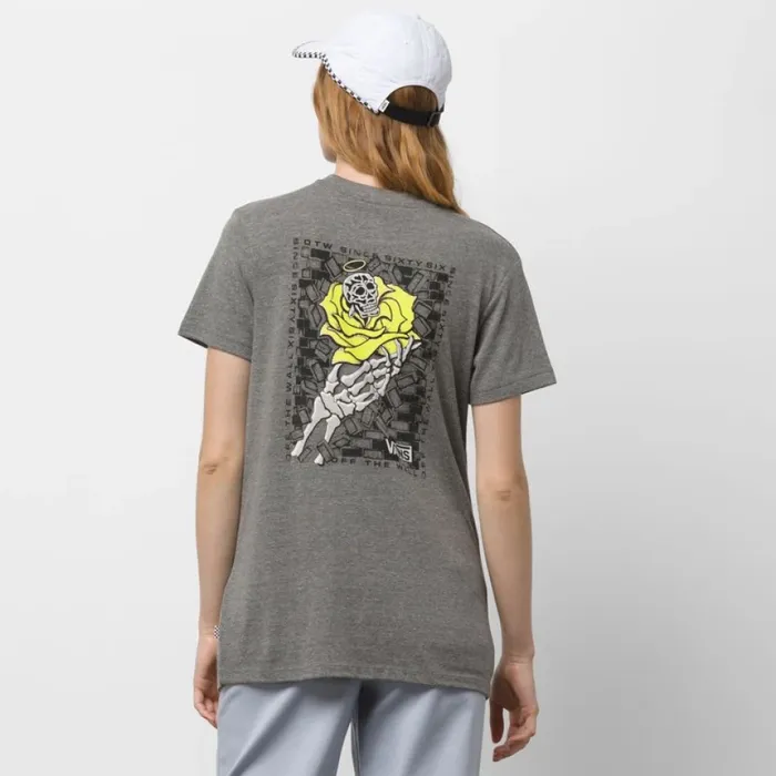 Clawdia Boyfriend Tee Grey Heather Women TShirts and Tanks Vans Clawdia Boyfriend Tee Grey Heather Women TShirts and Tanks Vans